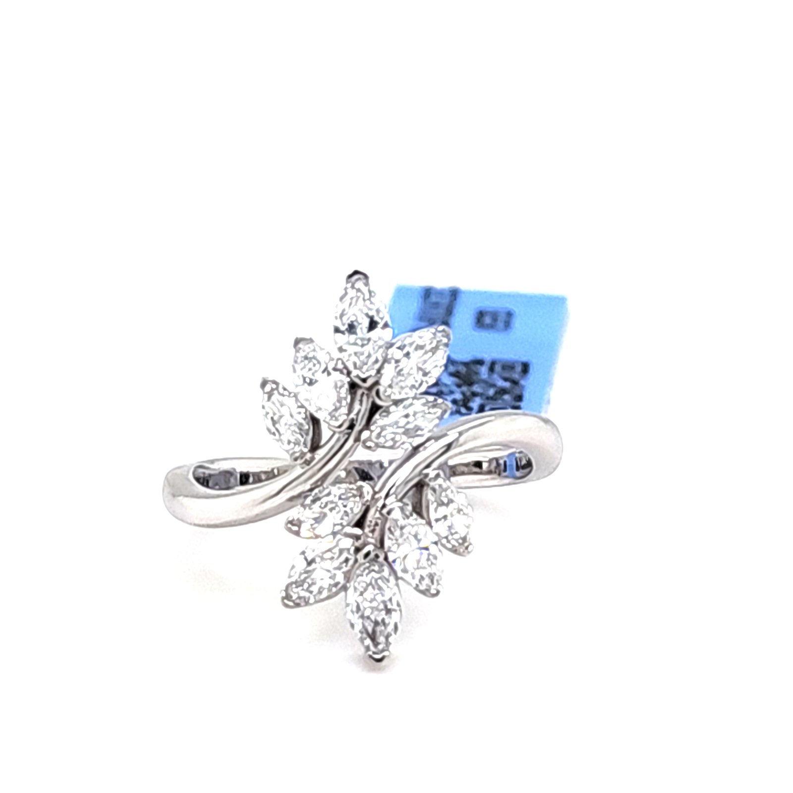 LG - 14K 0.97CT D-RING LDS MARQ "CERTIFIED"